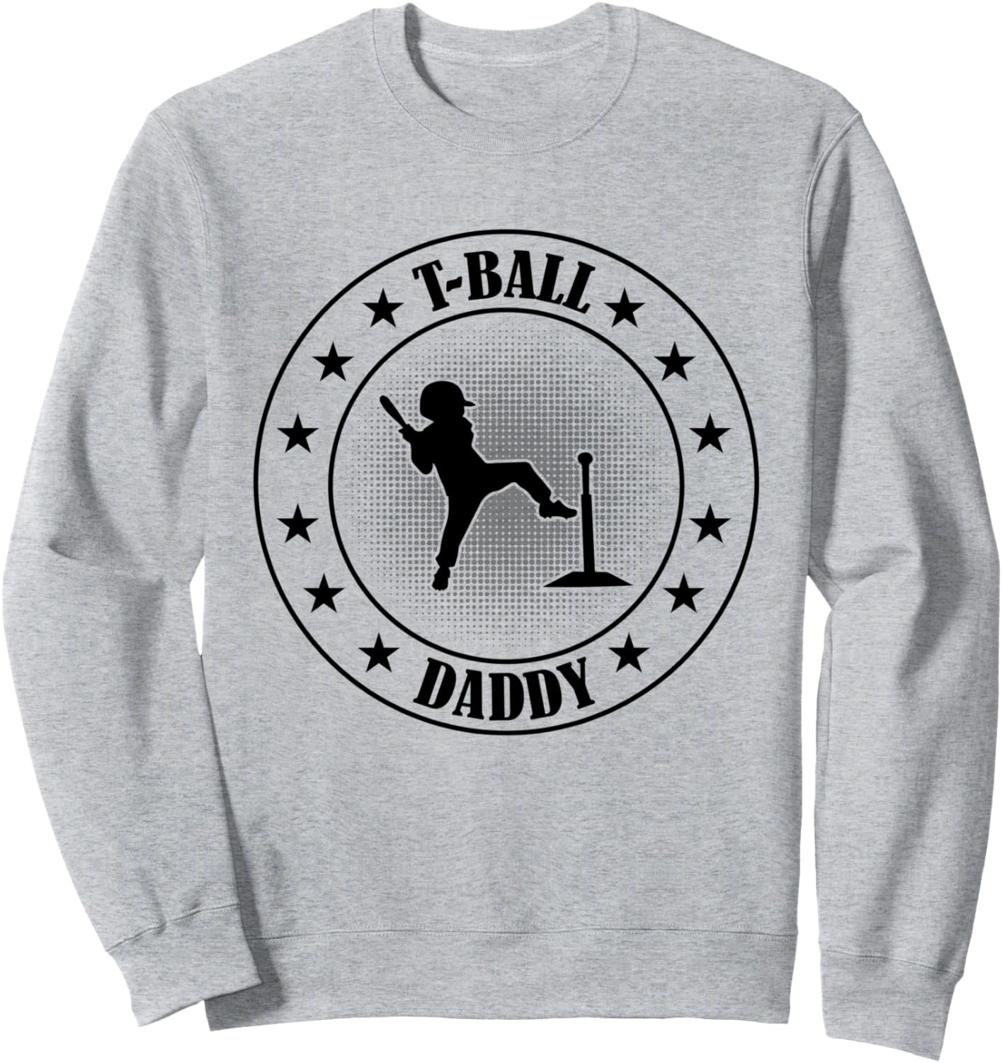 

Толстовка с надписью «Папа, играющий в ти-бол» Daddy Tee-Ball Player, серый