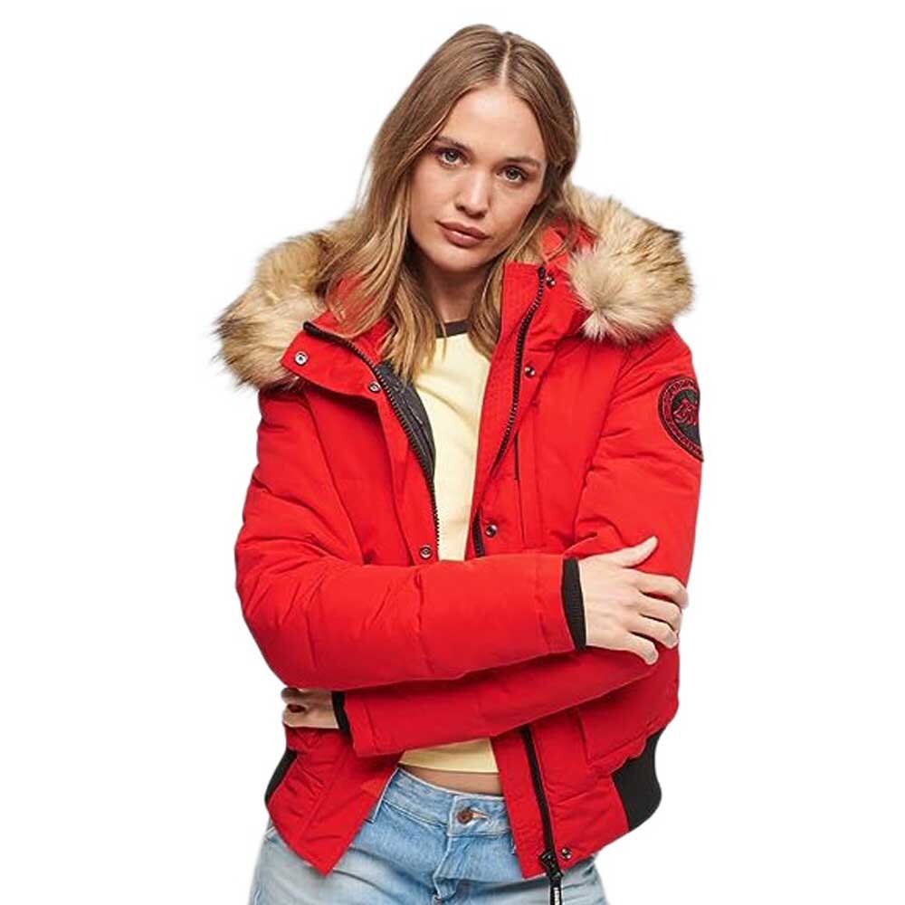 

Пуховик Superdry Everest Bomber, красный