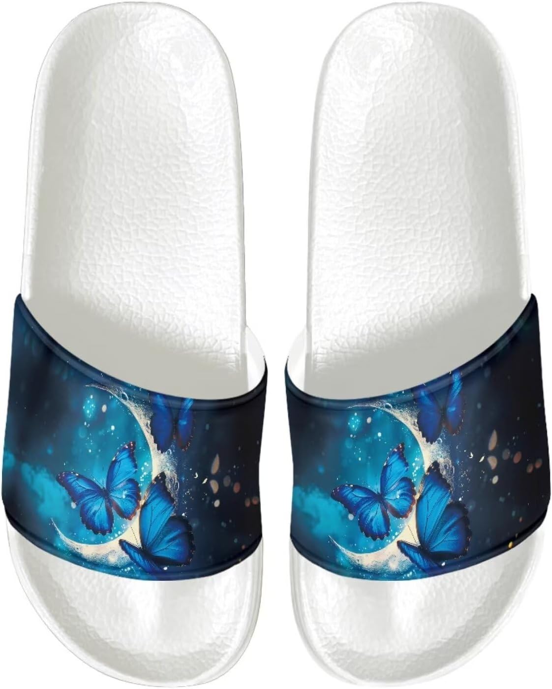 

Женские летние плоские сандалии на шлепке с открытым носком, мягкие шлепанцы, летние нескользящие тапочки Judentidos, синий