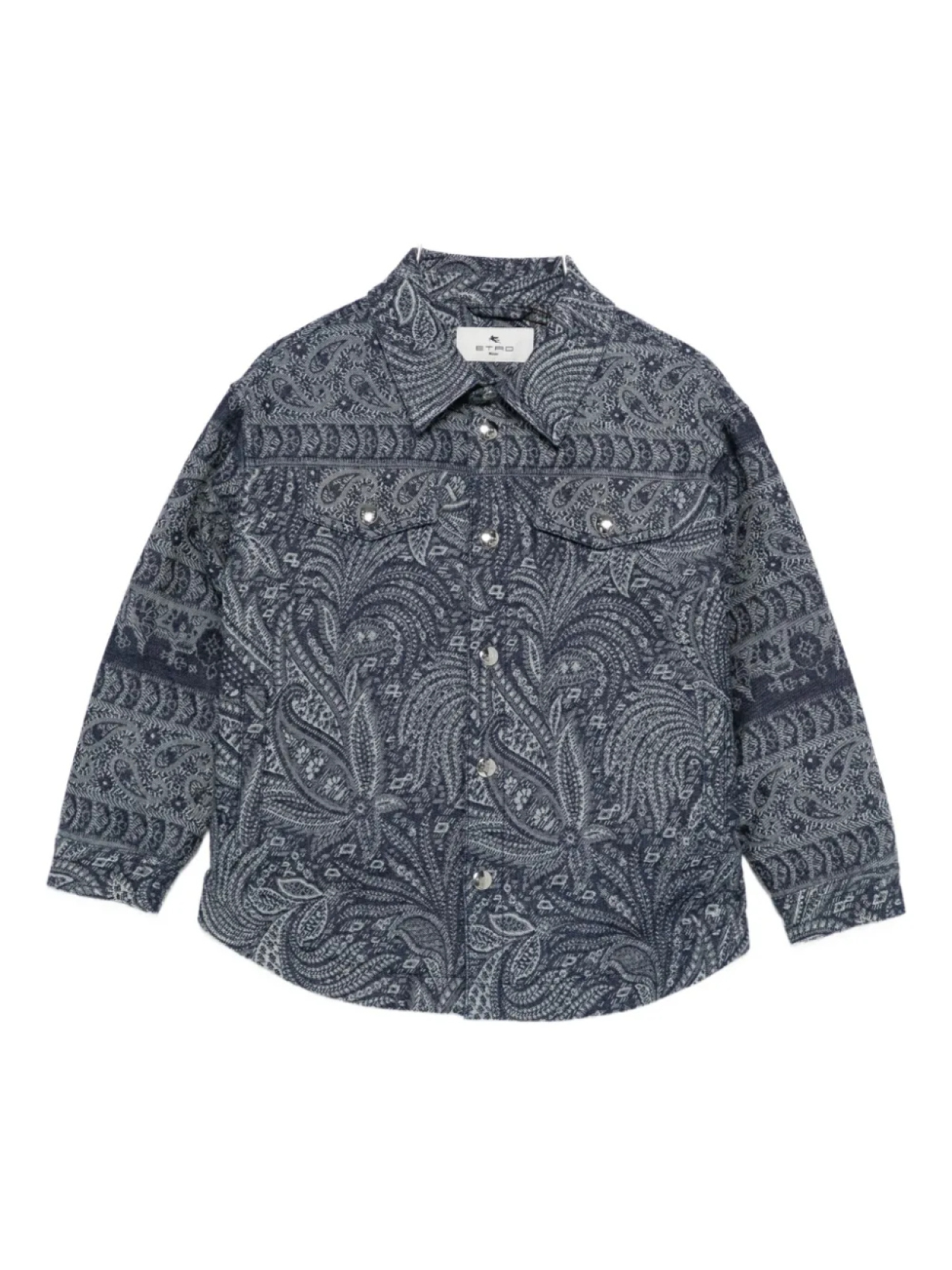

Джинсовая куртка с принтом пейсли ETRO KIDS, синий