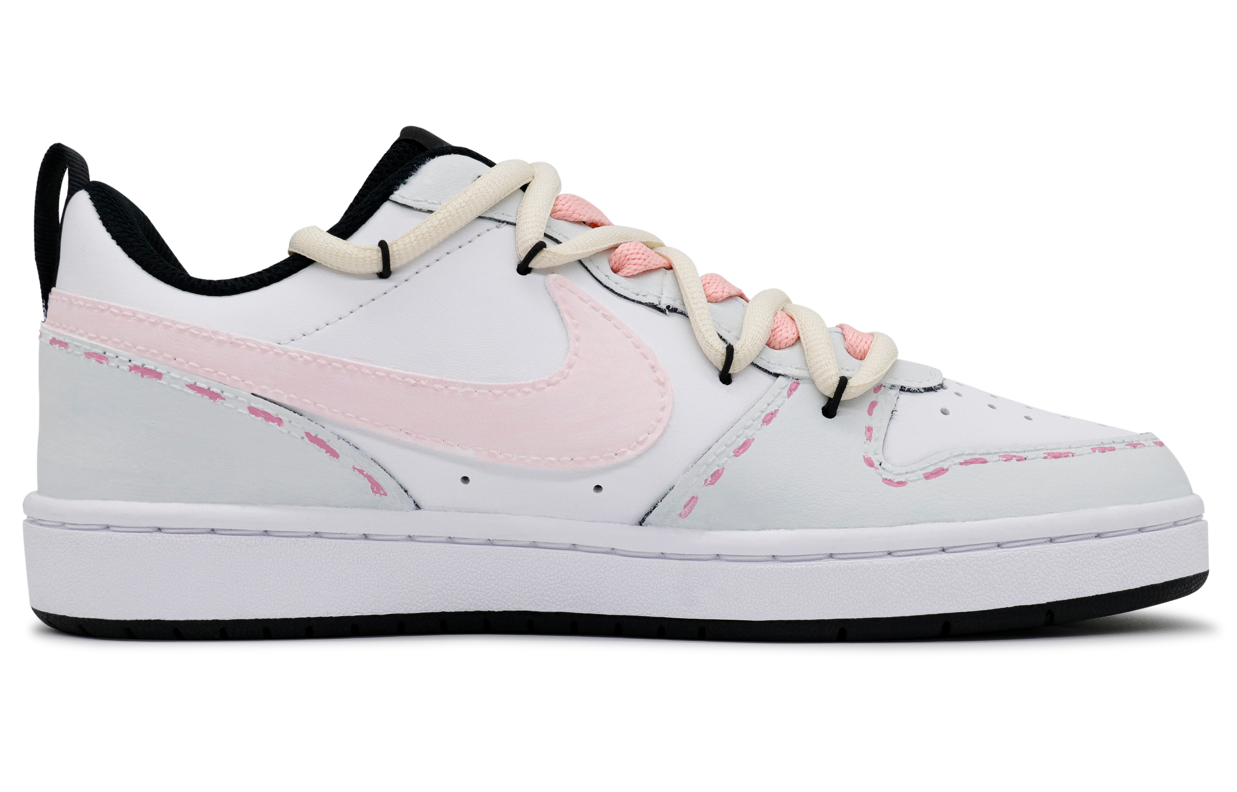 

Кроссовки Nike Court Borough Skateboarding Shoes Women's Low-top Gray/Pink, цвет Campus Memories