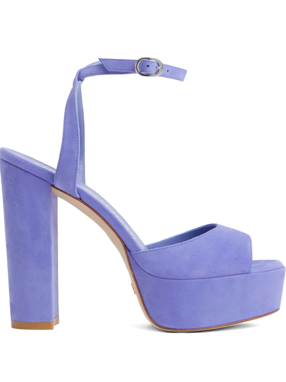 Босоножки Ryder II на каблуке 125 мм Stuart Weitzman, фиолетовый