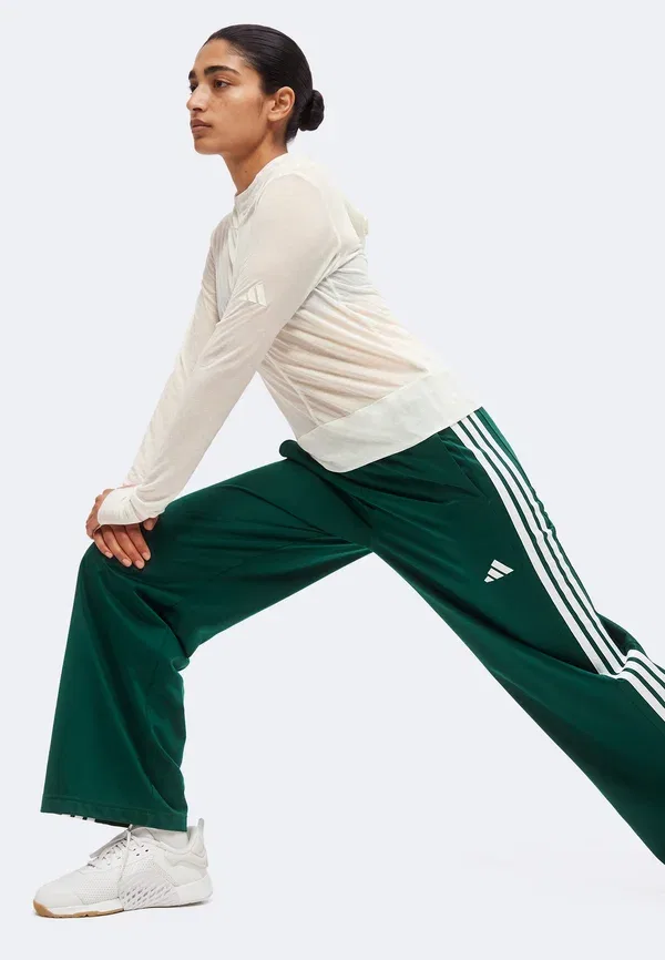 Спортивные штаны Adidas Sportswear Dayready wide leg trackpants, колледж-грин — фото 4