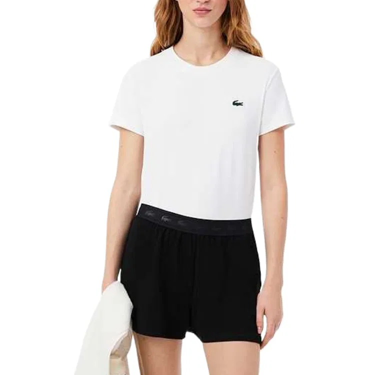 Футболка LACOSTE Regular T Shirt, белая, универсальная — фото 4