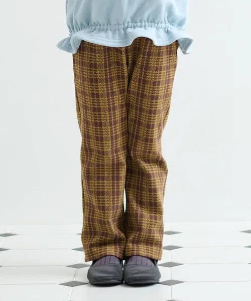 Детские брюки n.o.u.s с объёмным кроем коричневые
