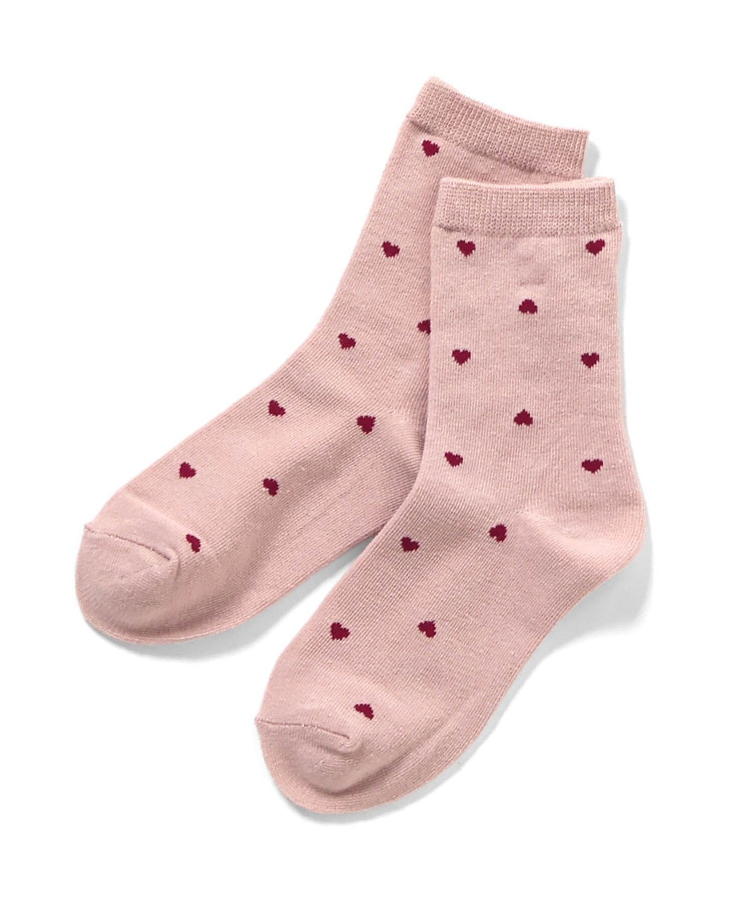 Носки средней высоты с принтом вишни, сердечка и цветка. Apres Les Cours, pink
