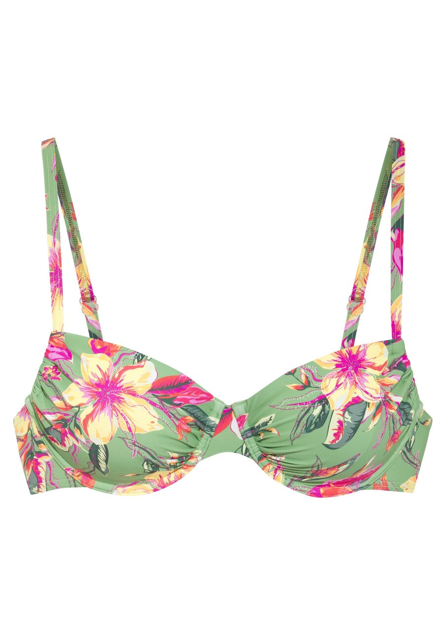 

Футболка-топ бикини LASCANA, Light green/Dark green