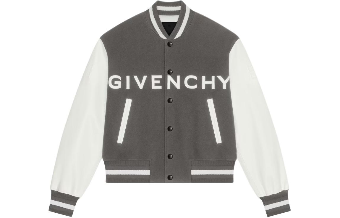 

Givenchy Кожаная куртка варсити, Sage Green