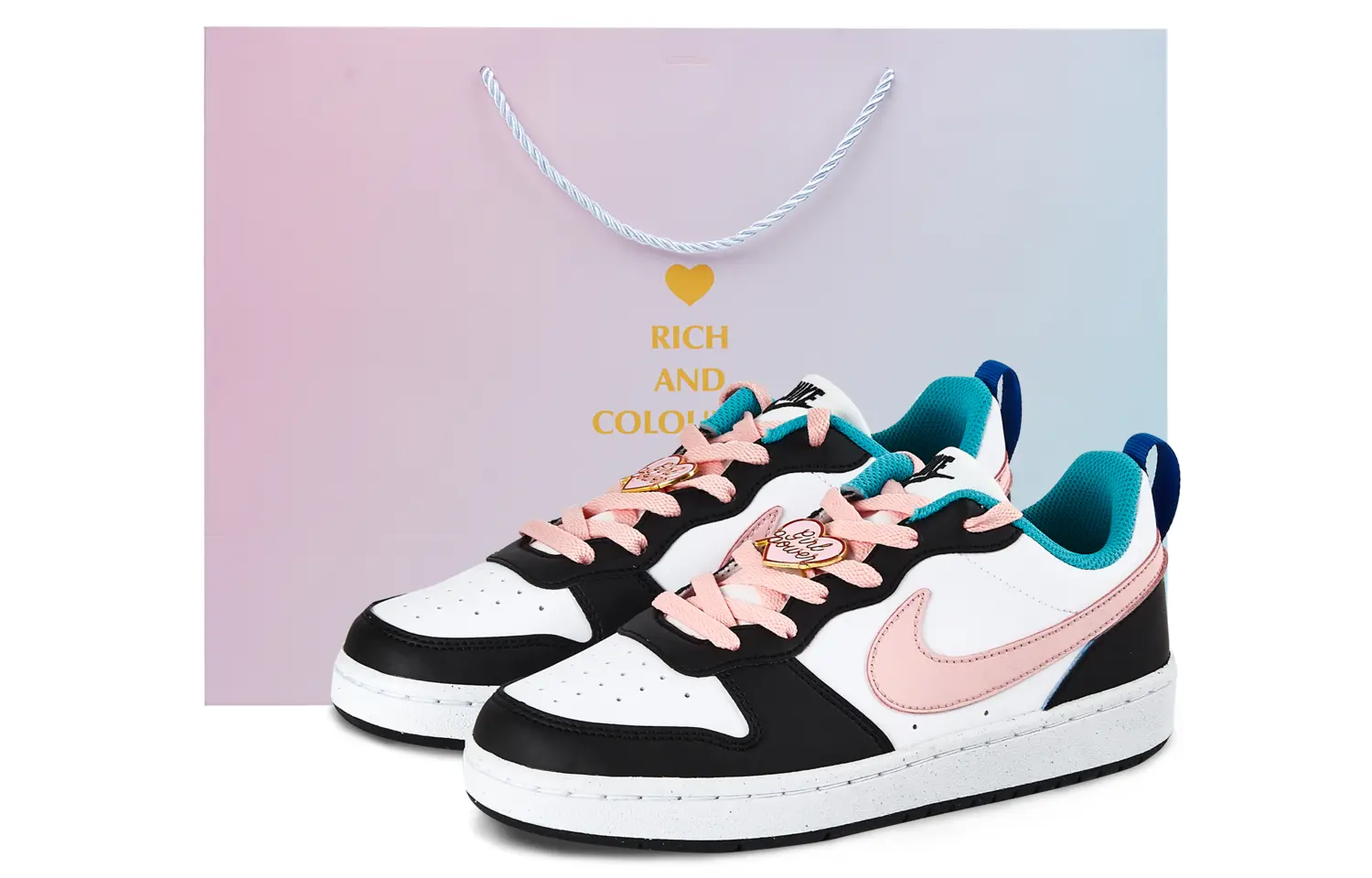 

Женские кроссовки для скейтбординга Nike Court Borough Low, Black/Pink