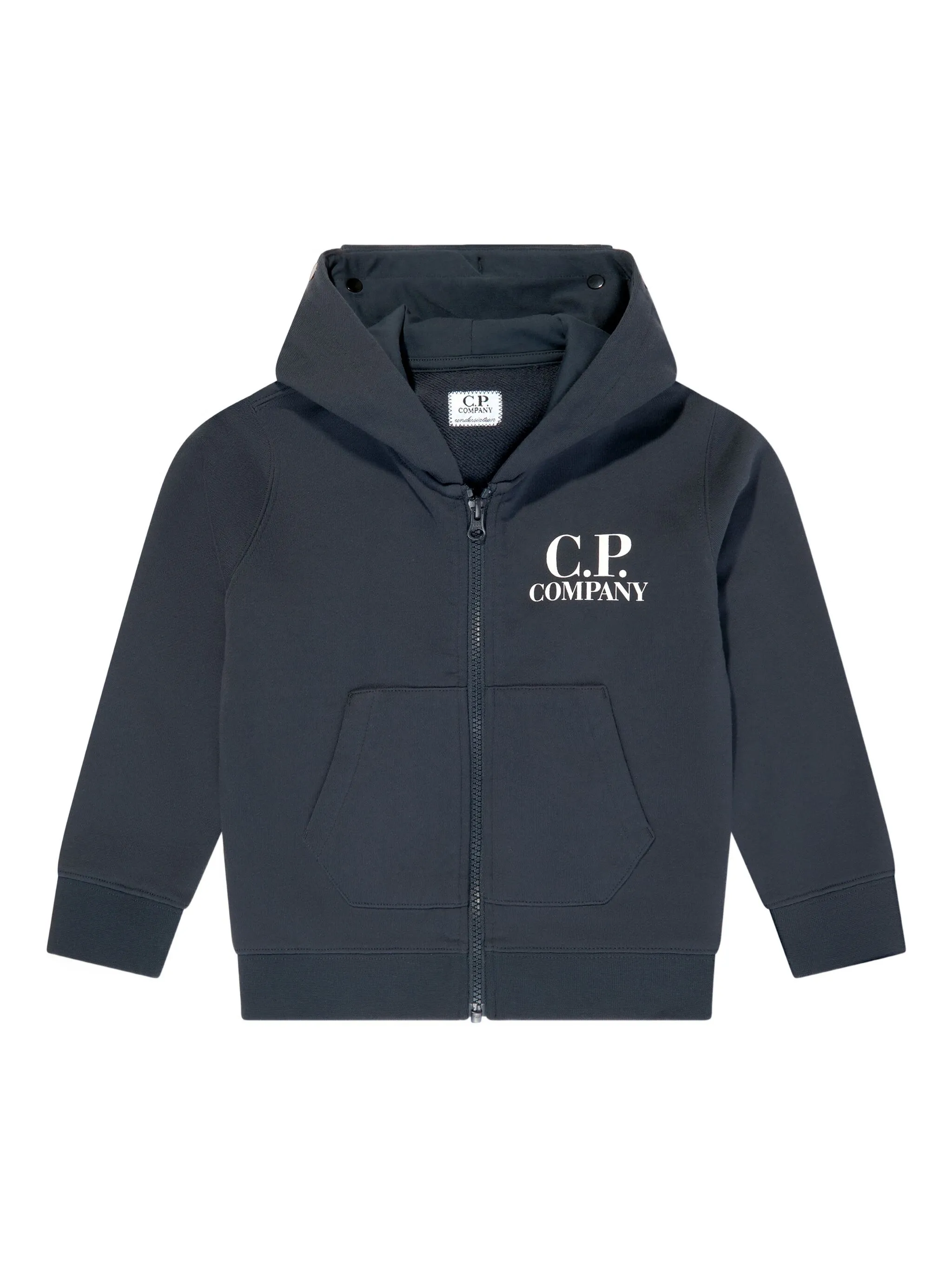 Худи на молнии с декоративными очками C.P. Company Kids, синий