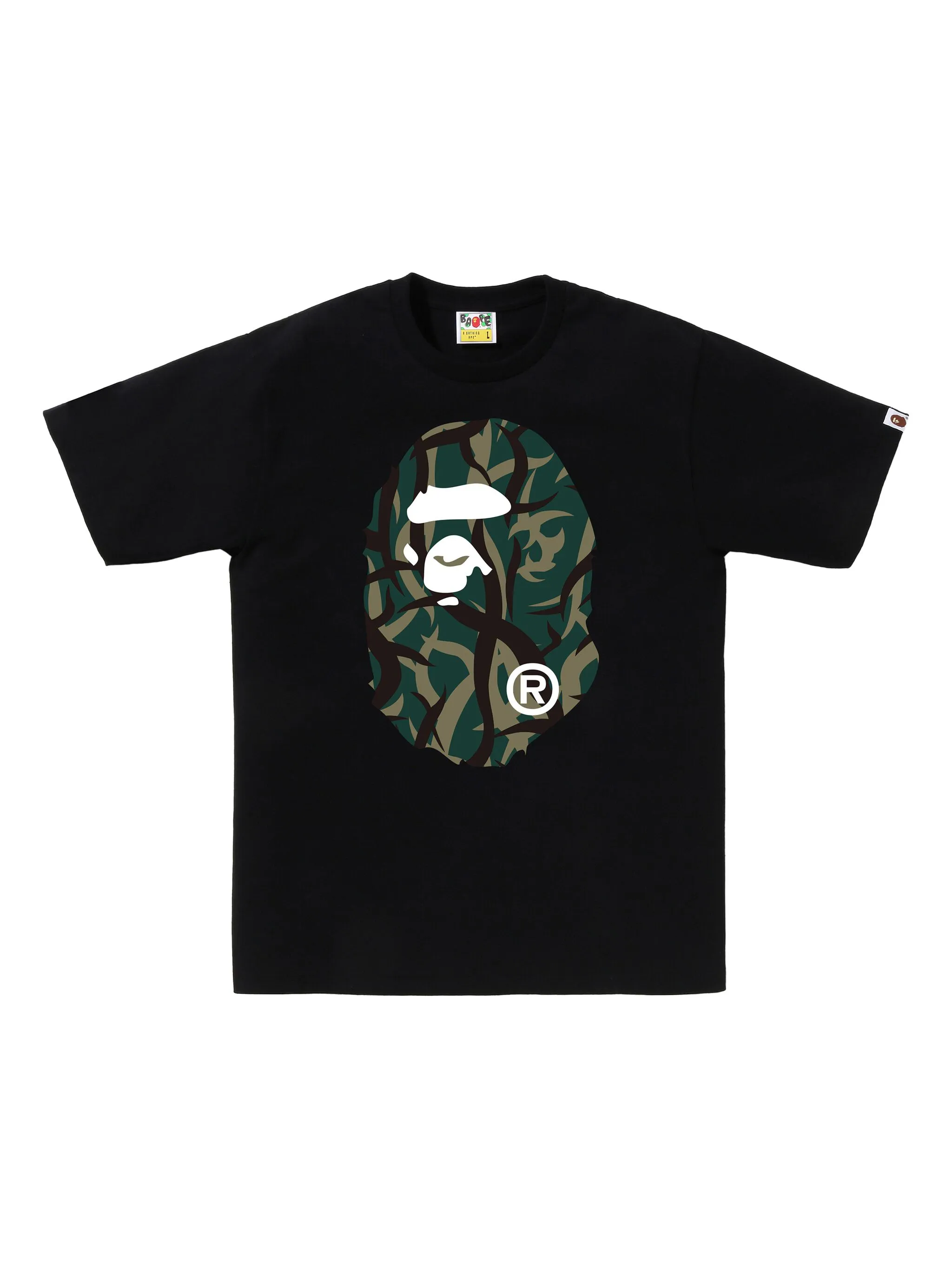 

Футболка Camo Big Head A Bathing Ape, черный