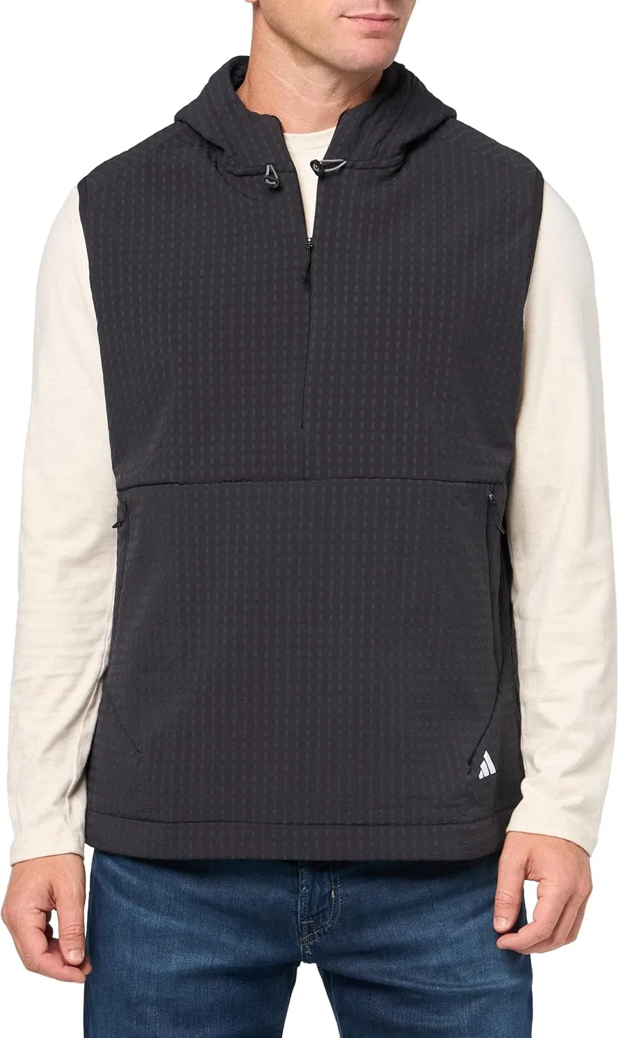 Толстовка-безрукавка Adidas Golf Men's Ultimate365 Tour WIND.RDY на молнии, черный