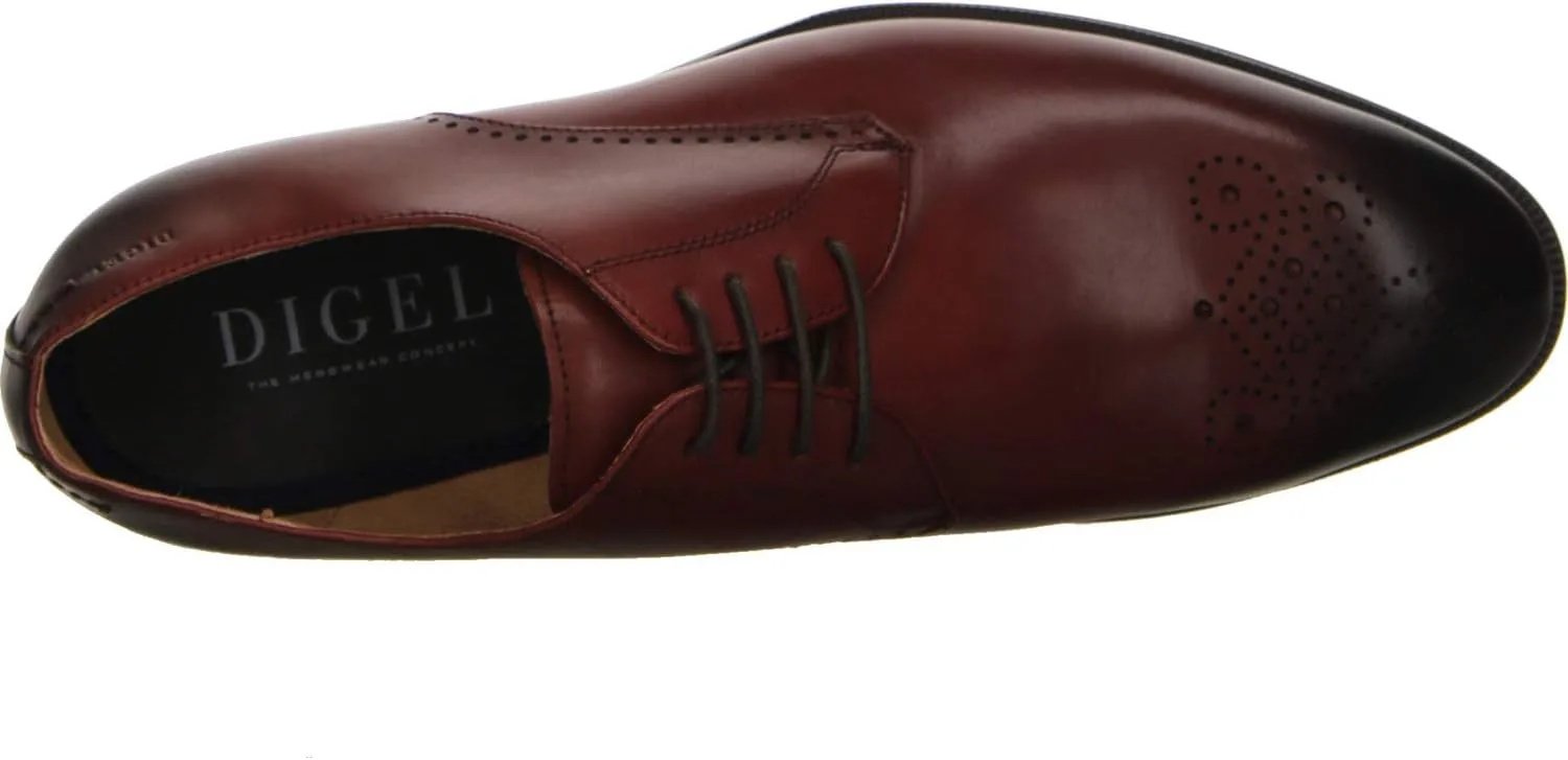 Мужские туфли DIGEL Brogue, бордовый — фото 4