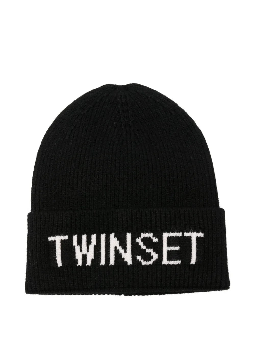 

Шапка с вышитым логотипом TWINSET Kids, черный