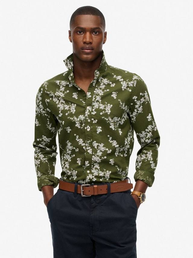 

Футболка Modal Regular Fit с цветочным принтом для пляжа Superdry, Olive Blossom