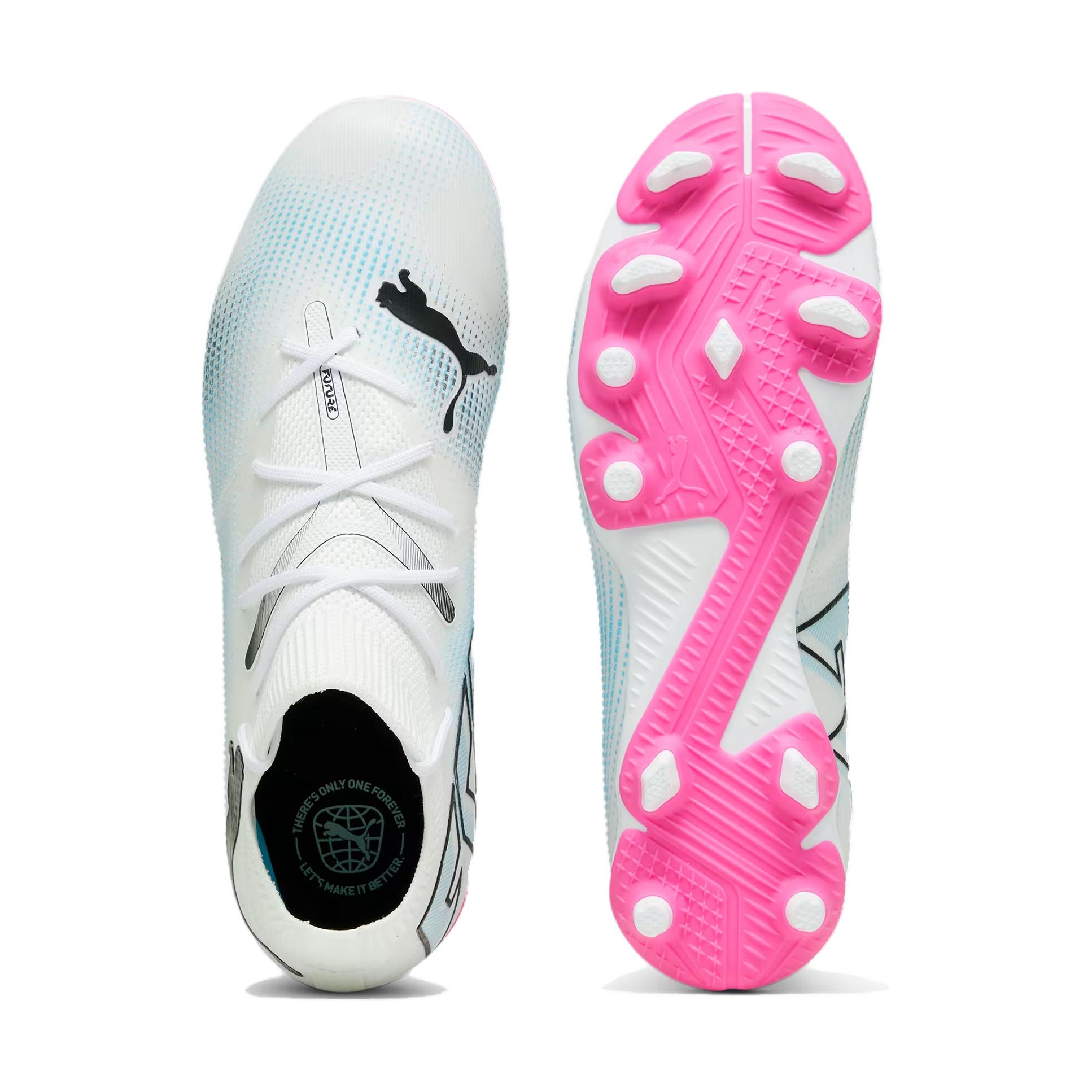 FUTURE 7 MATCH Низкие Детские Футбольные Бутсы Белый Черный Розовый PUMA — фото 4