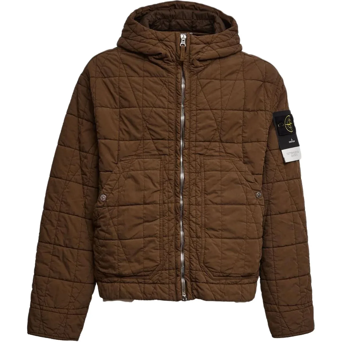 Пуховик мужской STONE ISLAND, коричневый