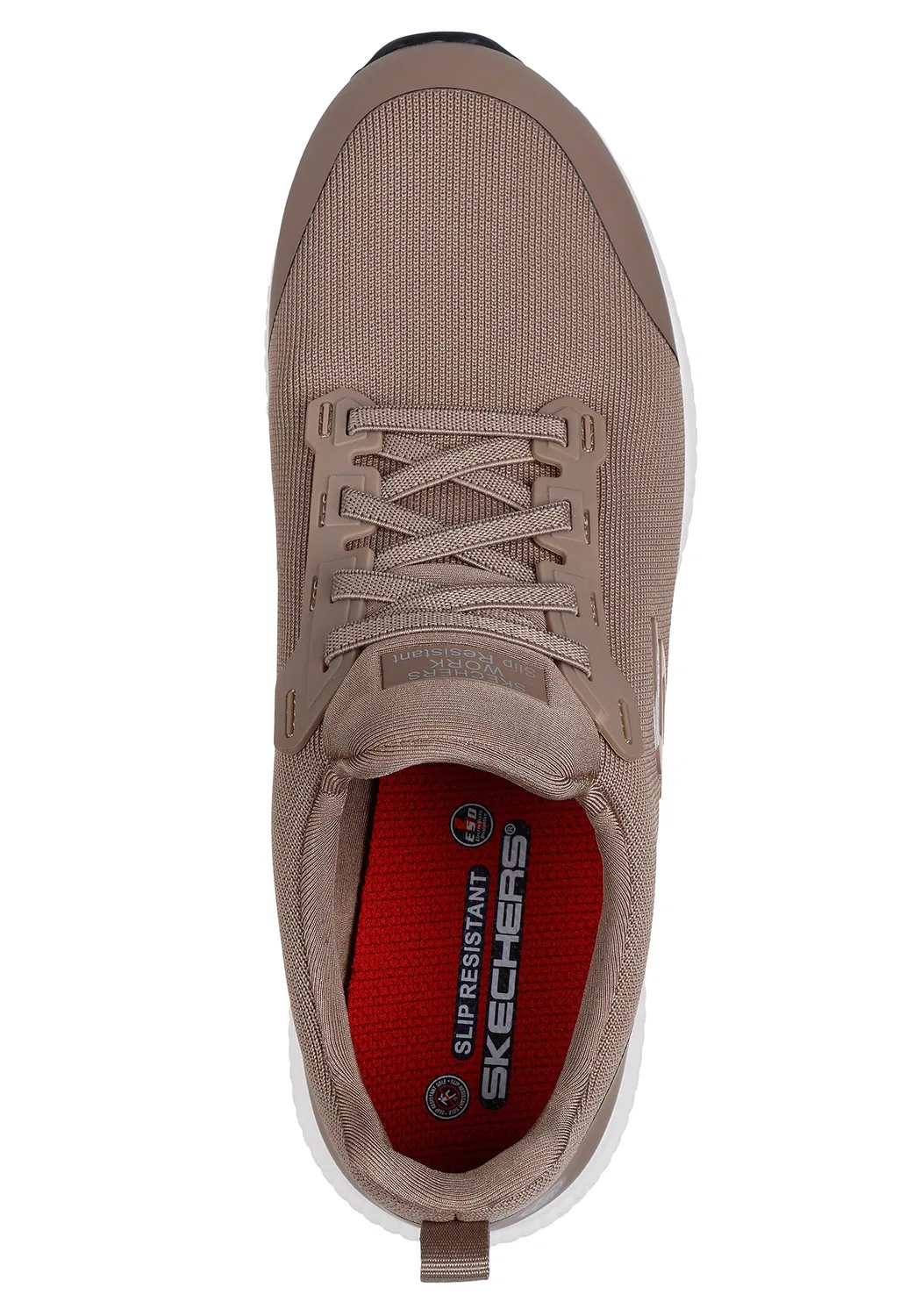 Сникерсы низкие с памятью формы Skechers, коричневый — фото 4