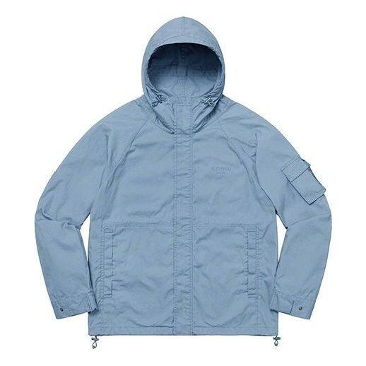 

Куртка fw19 week 11 cotton field jacket light blue logo Supreme, голубой