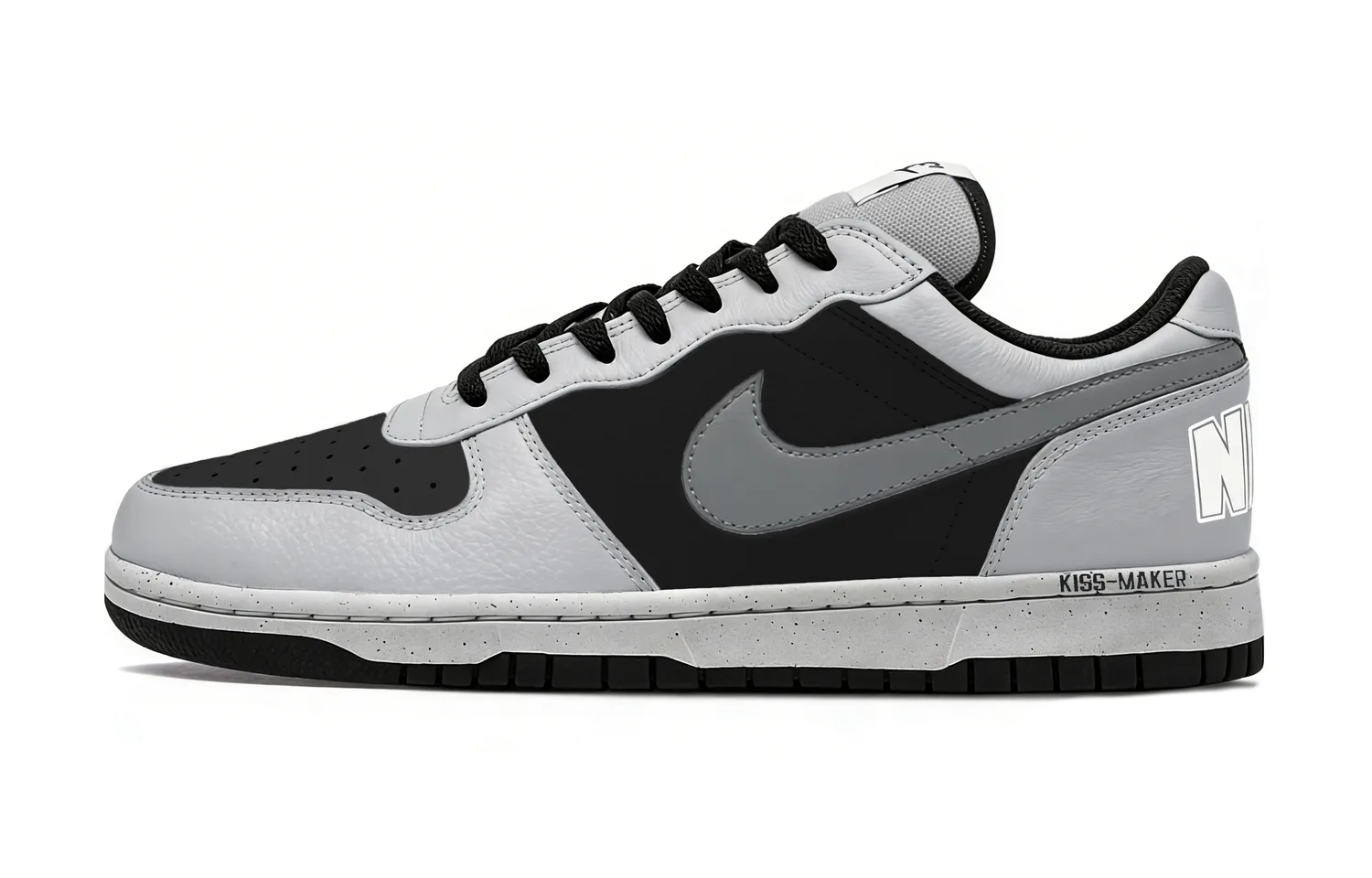 Nike Классические и универсальные мужские скейтерские кеды low-top в черно-белую клетку, устойчивые к истиранию и скольжению