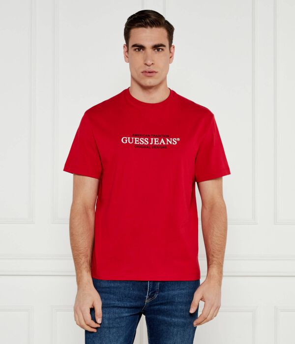

Футболка мужская Guess Jeans Regular Fit, красный