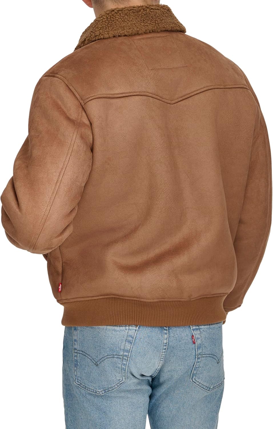 Мужская куртка-бомбер Levi's из искусственной овчины в стиле вестерн, Light Brown — фото 4