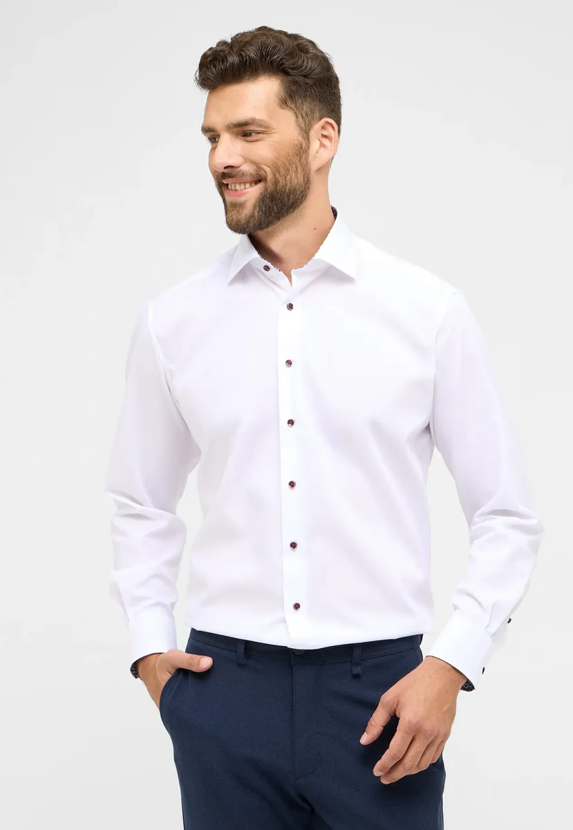 

Рубашка Eterna с длинными рукавами "COMFORT FIT", белый