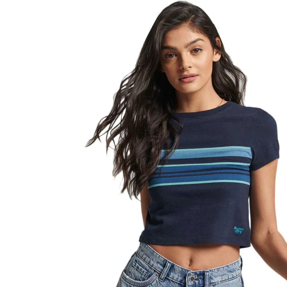 

Футболка Superdry Vintage Stripe Crop, синий