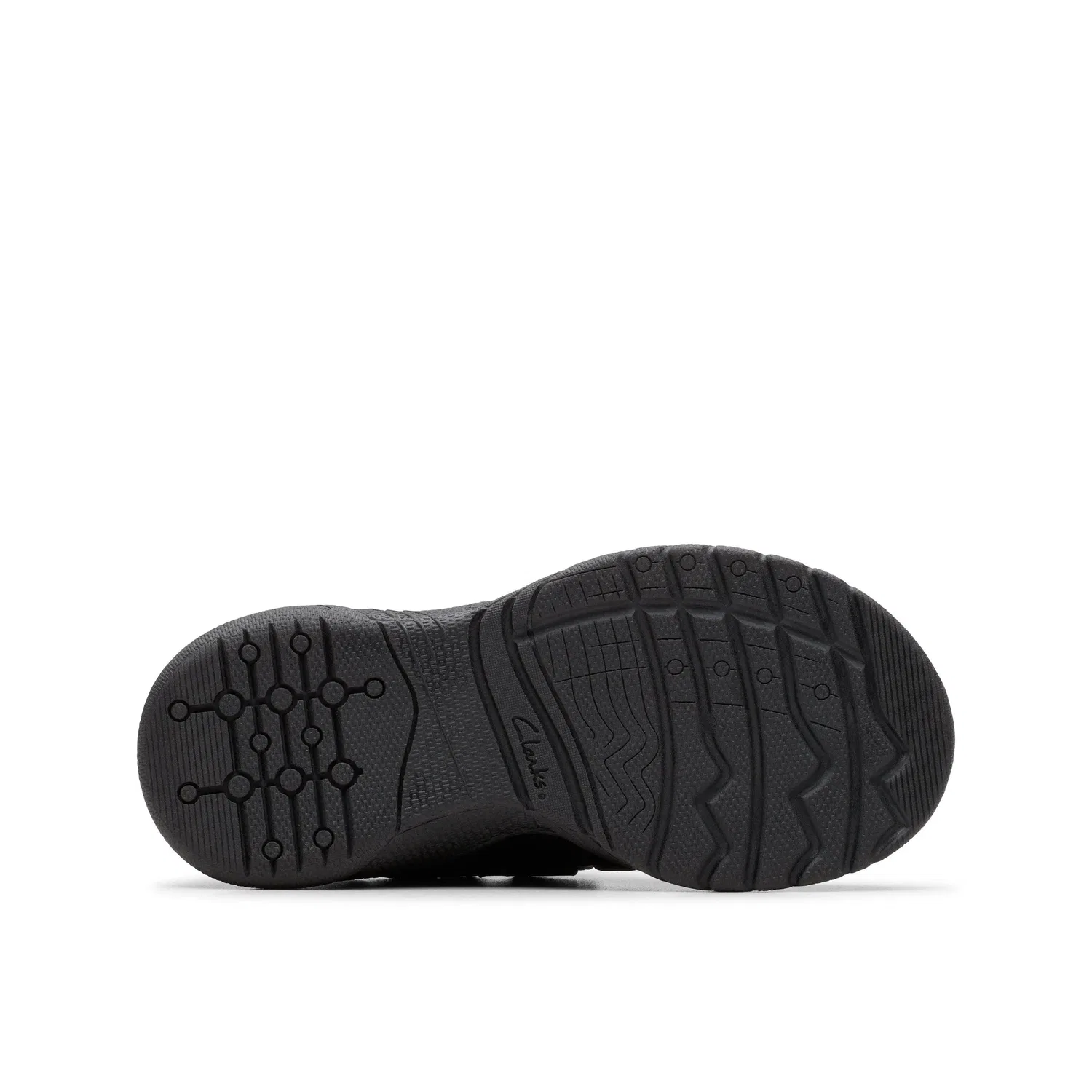 Кроссовки школьные с рипстоп-застежкой Clarks, черный — фото 3