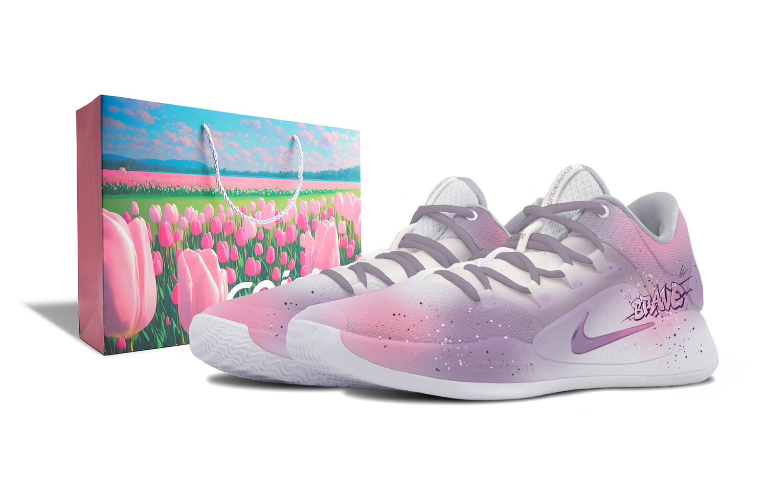 

Баскетбольные кроссовки Hyperdunk X мужские с низким верхом розового цвета Nike