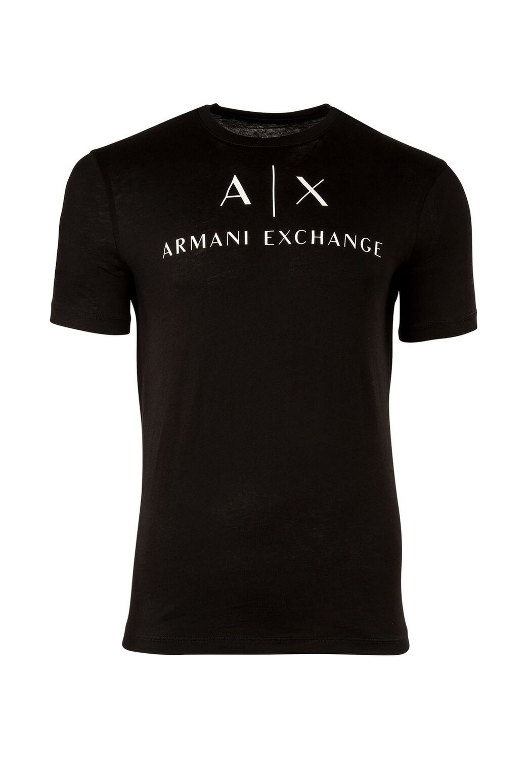 

Мужская футболка с надписью, круглый вырез, хлопок стрейч ARMANI EXCHANGE, черный