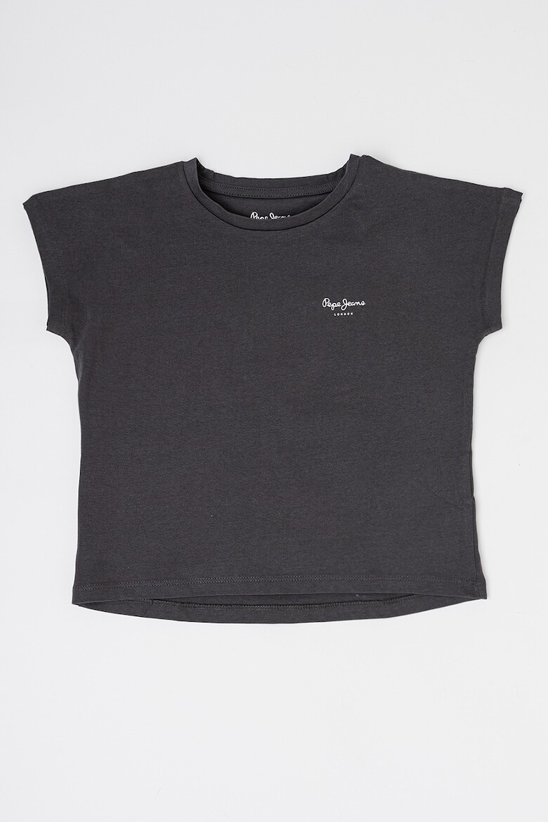 

Хлопковая футболка с логотипом Pepe Jeans London, серый