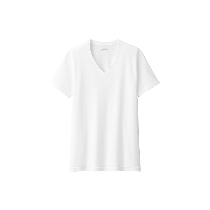 

Футболка мужская Muji с V-образным вырезом, черный