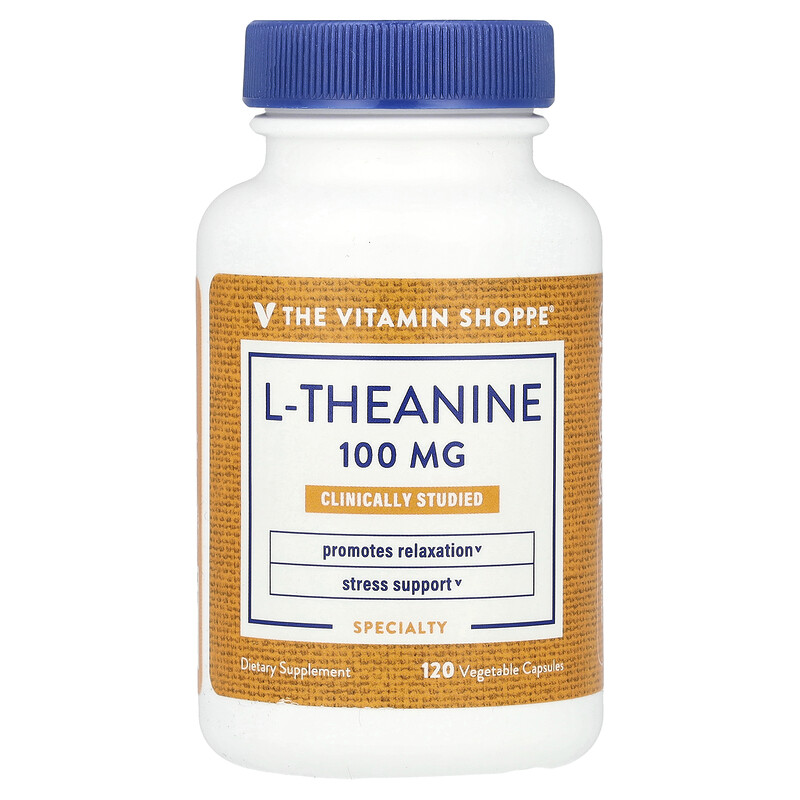 

The Vitamin Shoppe, L-теанин, 100 мг, 120 растительных капсул