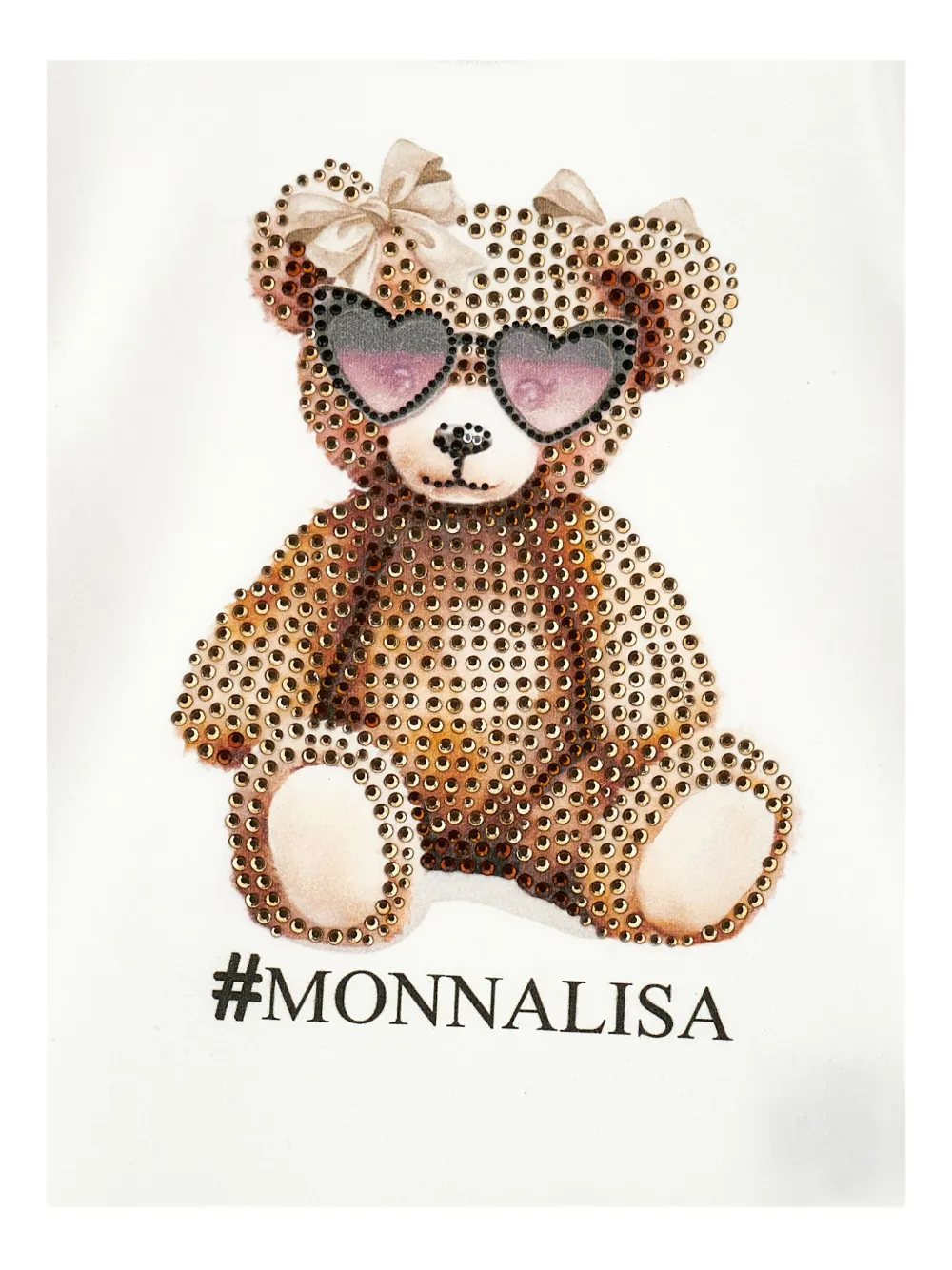 Футболка с длинными рукавами Monnalisa, белый — фото 3