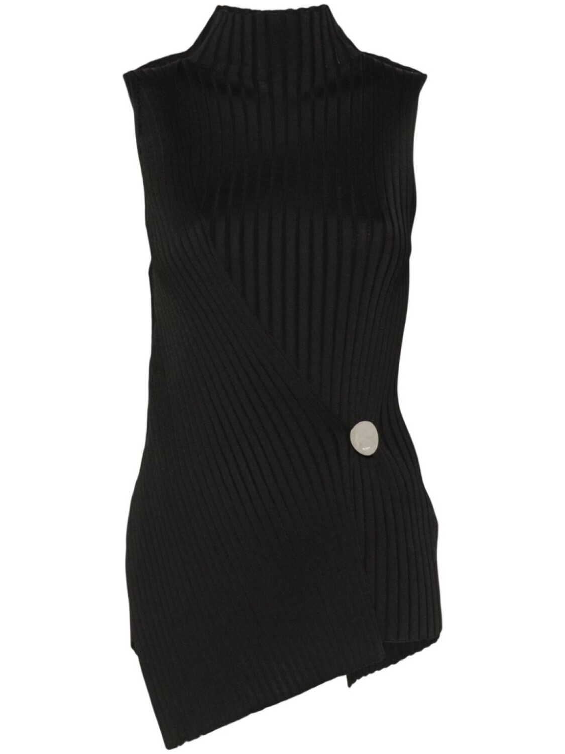 

Jil Sander майка из ребристой вязки, черный
