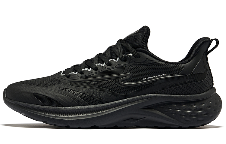 

Erke Прочные дышащие низкие кроссовки для бега мужские Jet Black Bright Silver, цвет Jet Black Bright Silver