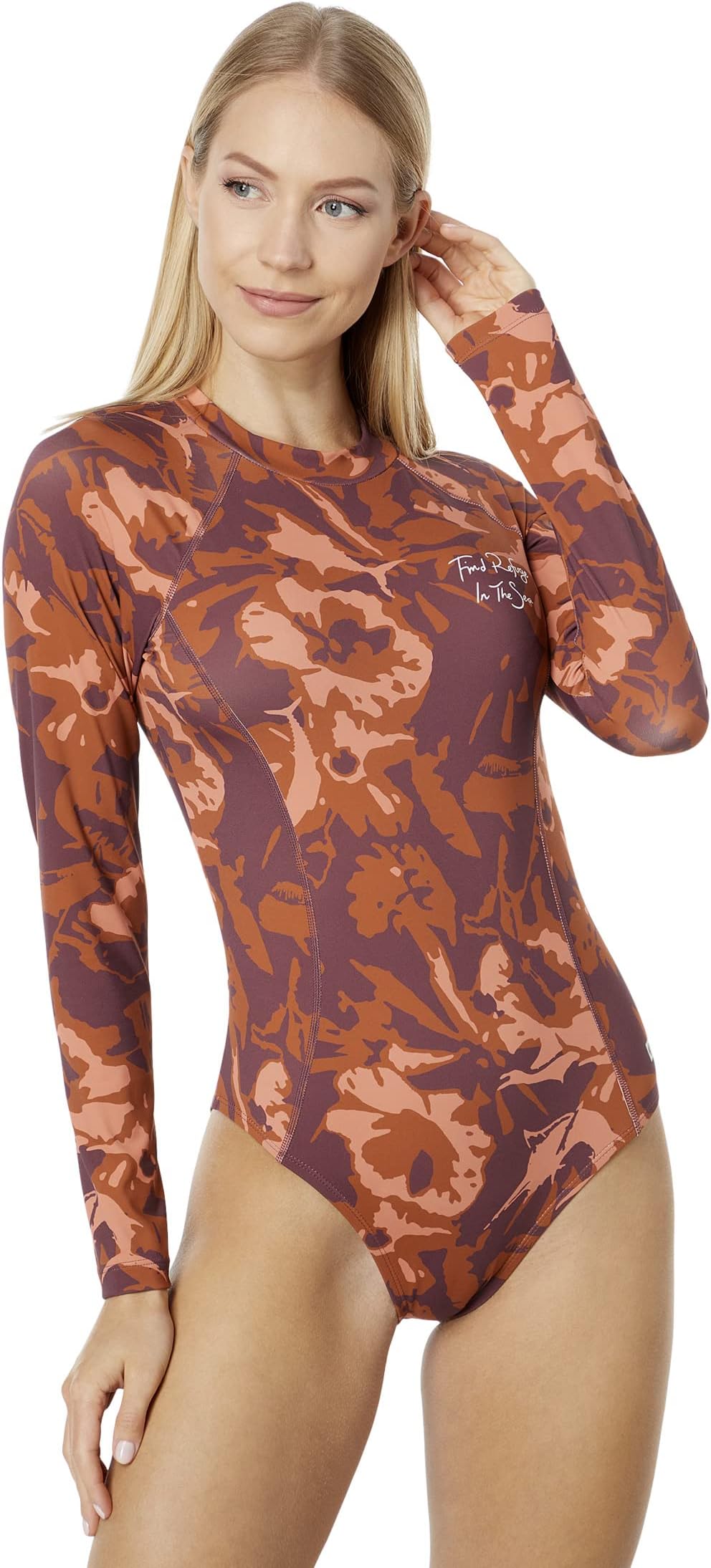 

Купальник Salty Crew Refuge One-Piece Rashguard, цвет Wine