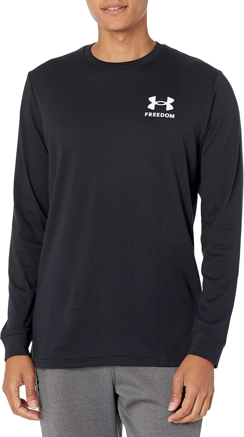 

Мужская футболка с длинным рукавом Under Armour Freedom Flag, Black (001)/White, Белый, Мужская футболка с длинным рукавом Under Armour Freedom Flag, Black (001)/White