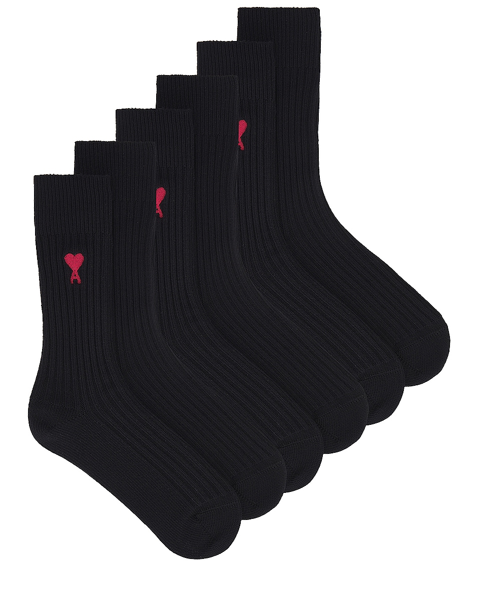 

Три пары носков ADC Ami Paris, Black
