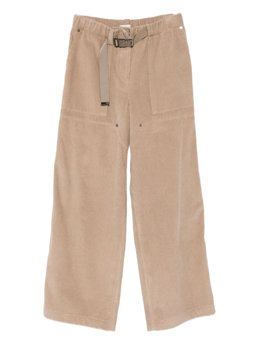 

Вельветовые брюки с поясом Brunello Cucinelli, нейтральный