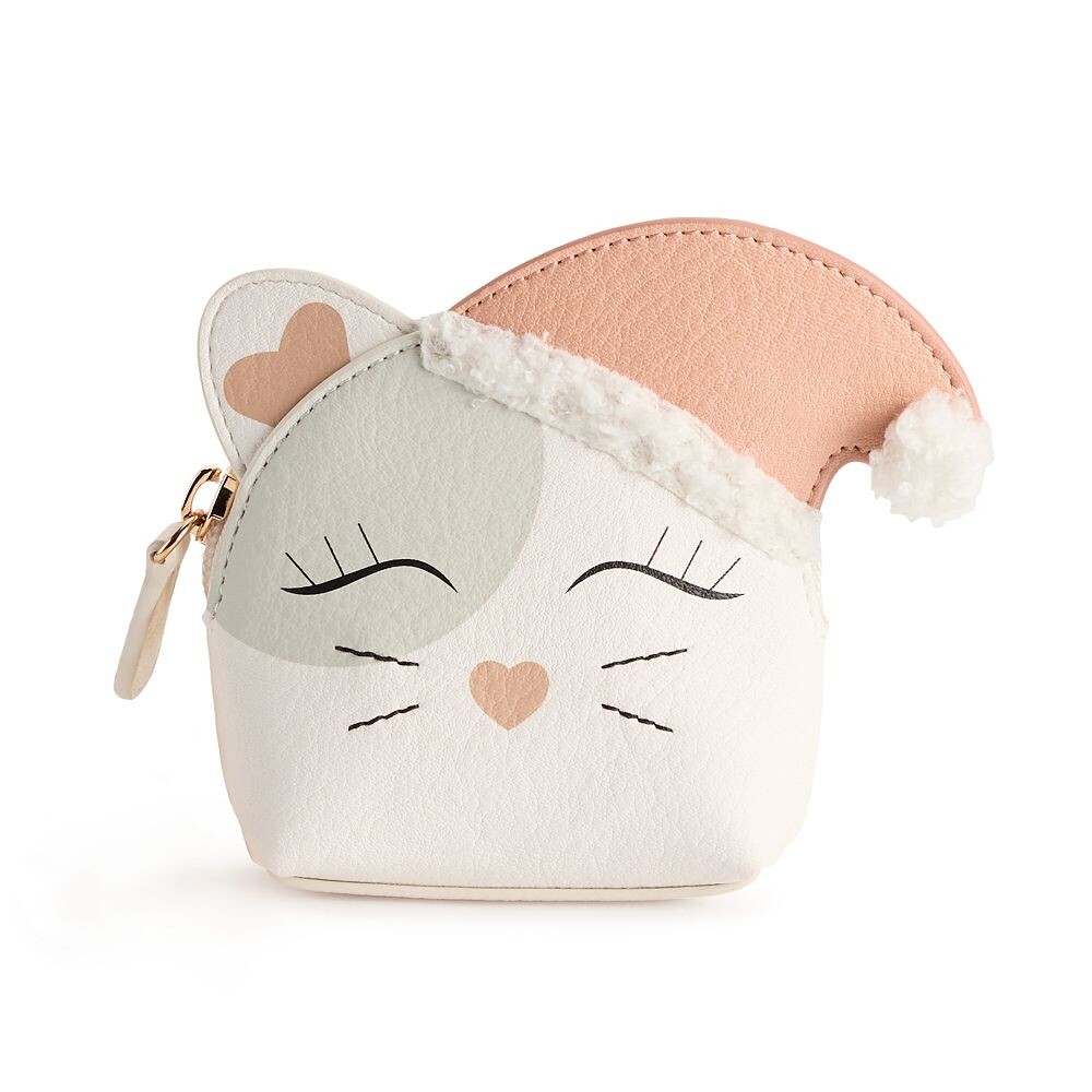 

Сумочка для монет LC Lauren Conrad Holiday Kitty, цвет Ivory Tusk