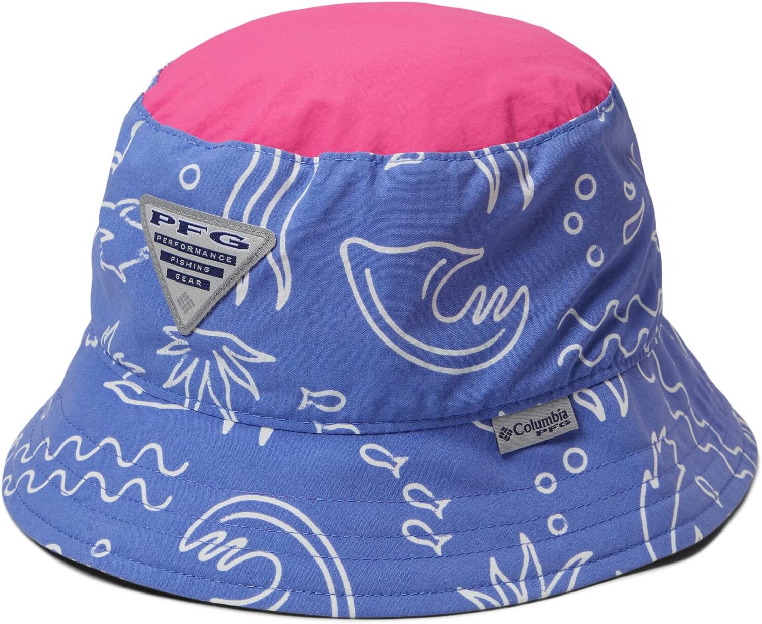 

Панама Columbia PFGBucket Hat, цвет Violet Sea Marlin Shores/Ultra Pink