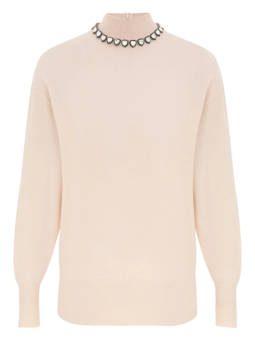 

Свитер с высоким воротником и кристаллами ZIMMERMANN, белый