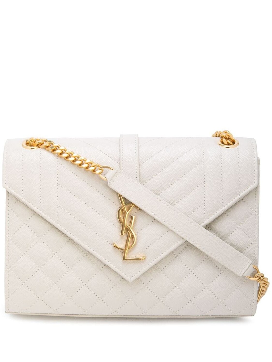 

Сумка на плечо Saint Laurent Envelope среднего размера, нейтральный цвет