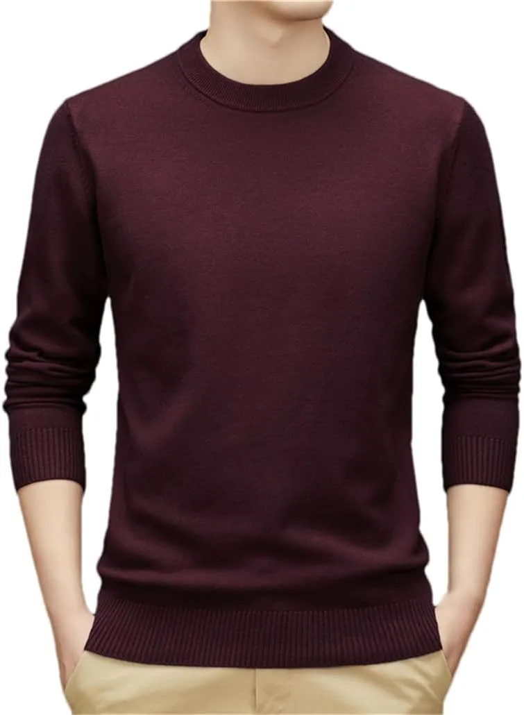 

Мужской свитер с круглым вырезом, теплый вязаный пуловер Dninmim