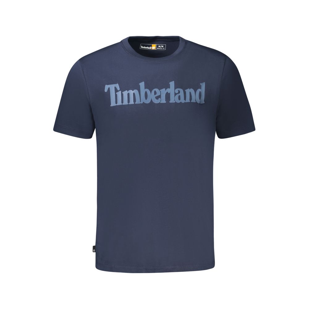 

Синяя хлопковая футболка Timberland