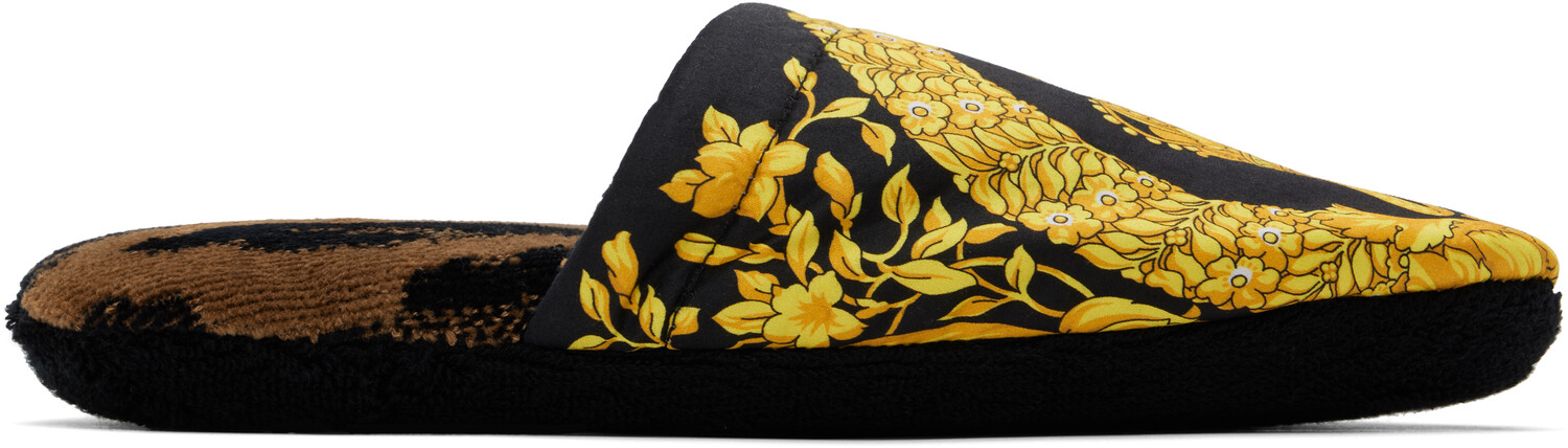 

Тапочки «I Heart Baroque» черного и желтого цветов Versace Underwear, Chestnut gold