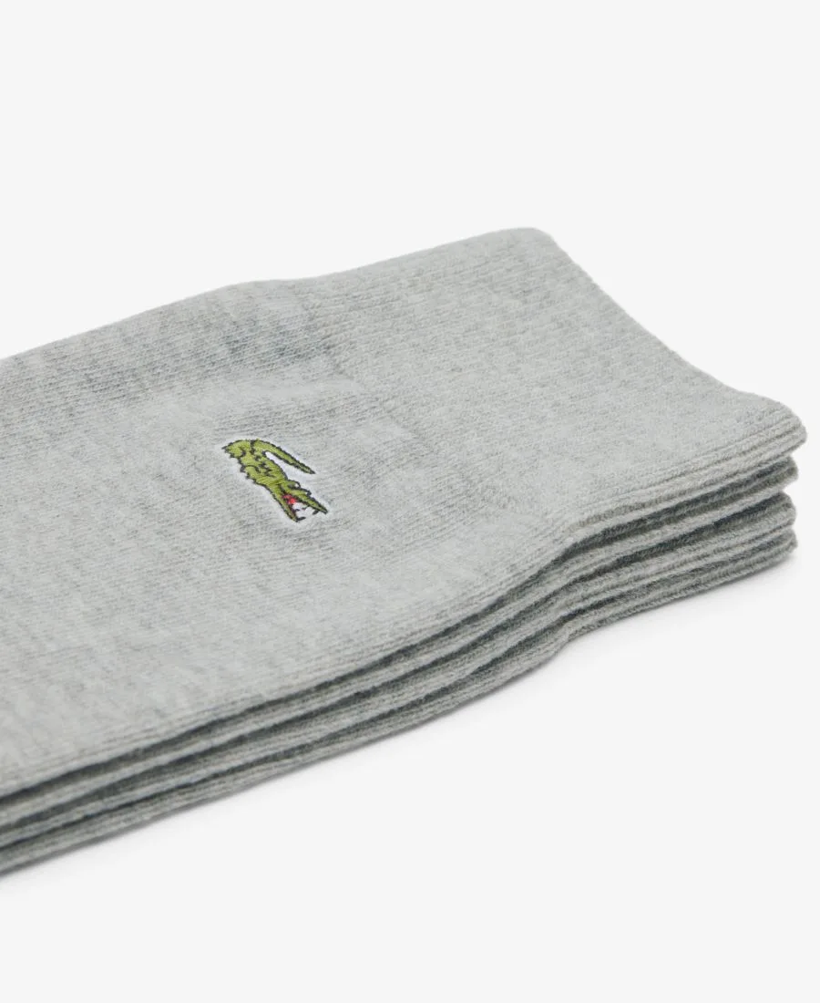 Комплект из двух высоких носков унисекс Lacoste, серебро chine — фото 2