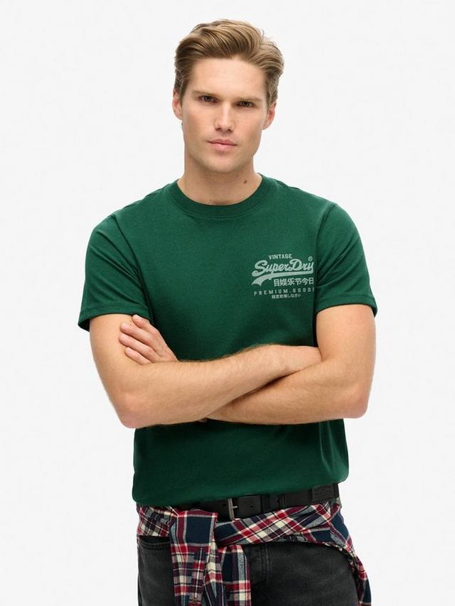 

Винтажная футболка heritage на груди с логотипом heritage Superdry, цвет Bengreen Marl